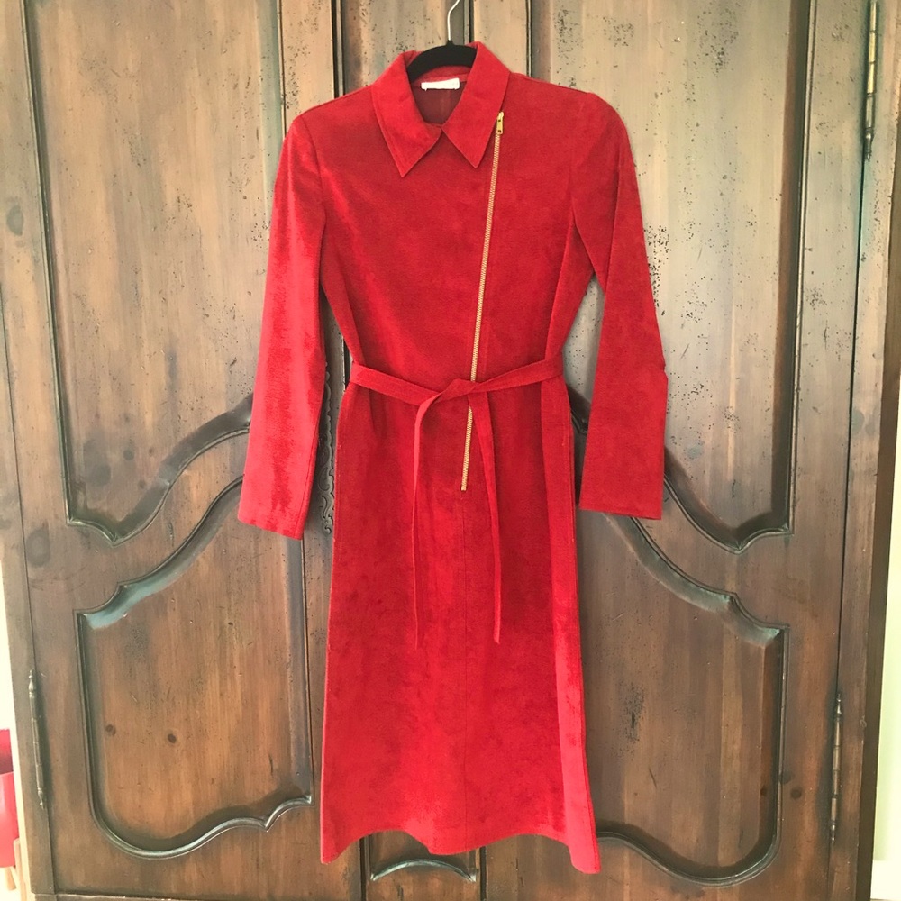 Vintage Halston 1970s Ultrasuede Dress